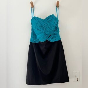 Max and Cleo cocktail dress teal and black